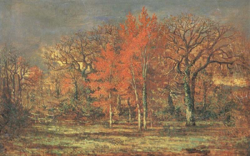 Charles leroux Edge of the Woods,Cherry Tress in Autumn oil painting picture